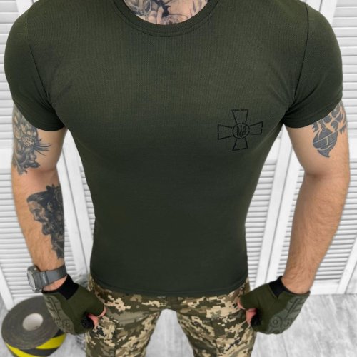 Футболка Madoka (M-3XL) 26 khaki (лето) Madoka 26 khaki