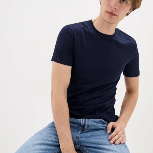 Футболка Madoka (M-3XL) 197 navy (лето) Madoka 197 navy