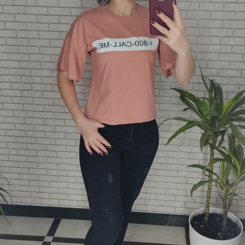 Футболка Shipi (S-XL) 2630 powder (лето) Shipi 2630 powder