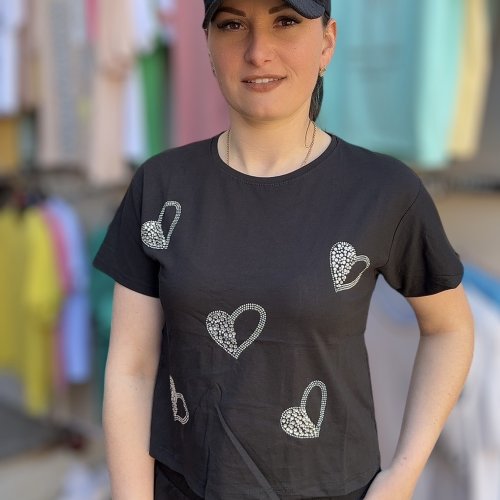 Топ Shipi (S-XL) 6071 black (лето) Shipi 6071 black