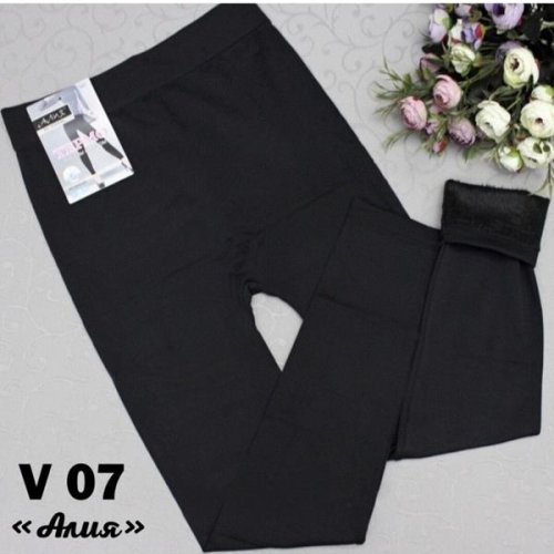 Лосины ALIA (2XL-6XL) V07 black мех (зима) ALIA V07 black мех