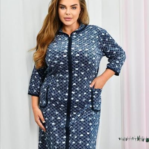 Халат Fili Wear (58-66) 800-108 navy (деми) Fili Wear 800-108 navy