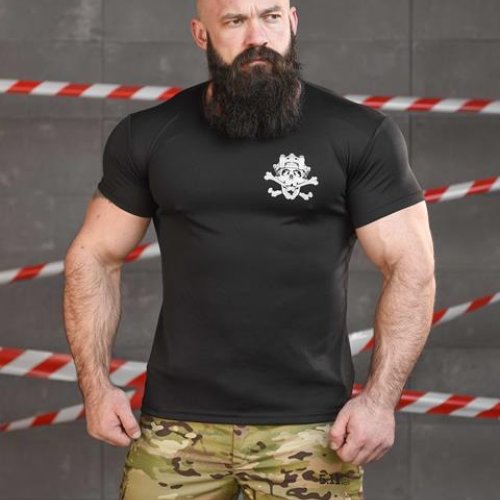 Футболка Madoka (M-3XL) 650 black (лето) Madoka 650 black