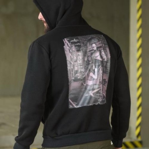 Худи Madoka (M-3XL) 1184 black (зима) Madoka 1184 black