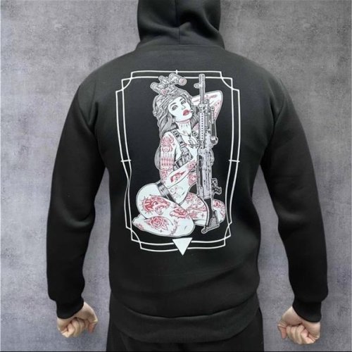 Худи Madoka (M-3XL) 1186 black (зима) Madoka 1186 black