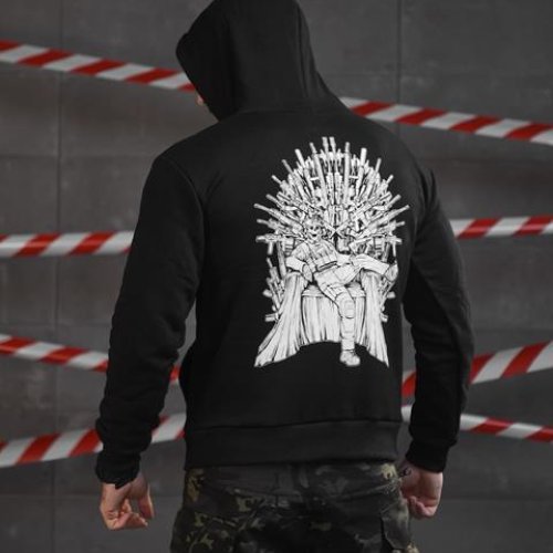 Худи Madoka (M-3XL) 1190 black (зима) Madoka 1190 black