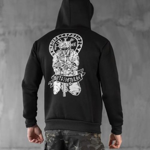 Худи Madoka (M-3XL) 1192 black (зима) Madoka 1192 black