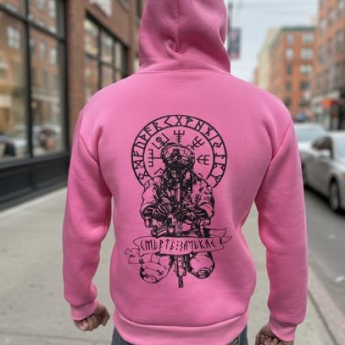 Худи Madoka (M-3XL) 1209 pink (зима) Madoka 1209 pink