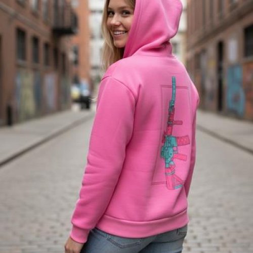 Худи Madoka (M-3XL) 1211 pink (зима) Madoka 1211 pink