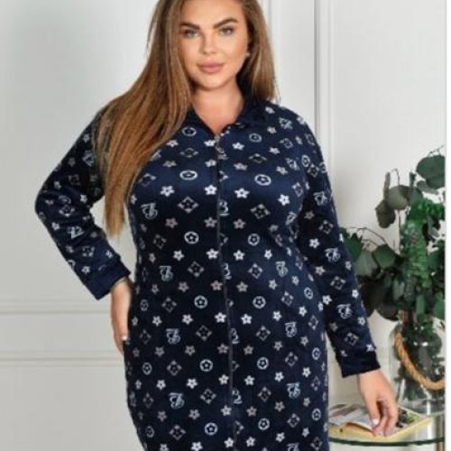 Халат Romeo life (54-62) RL901-132 navy (деми) Romeo life RL901-132 navy