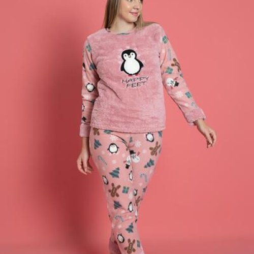 Пижама HomeWear (M-2XL) H108 powder (зима) HomeWear H108 powder