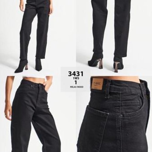 Джинсы Maxim Jeans (34-42) 3431-1 black (деми) Maxim Jeans 3431-1 black