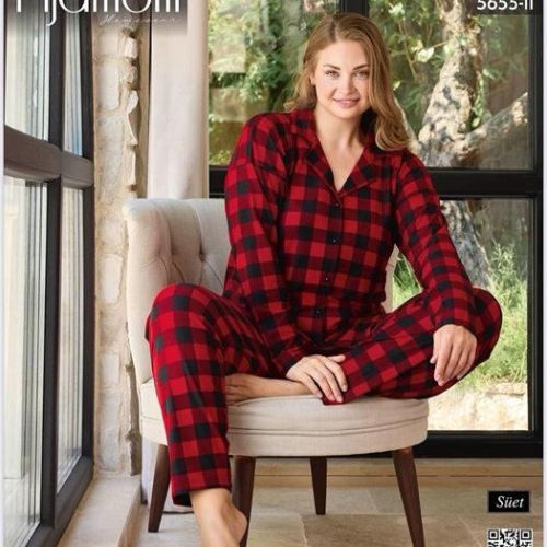 Пижама Trikotag (3XL-5XL) 5655-11 red (деми) Trikotag 5655-11 red