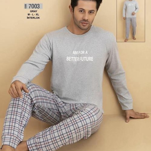 Пижама Trikotag (M-XL) 7003 grey (деми) Trikotag 7003 grey