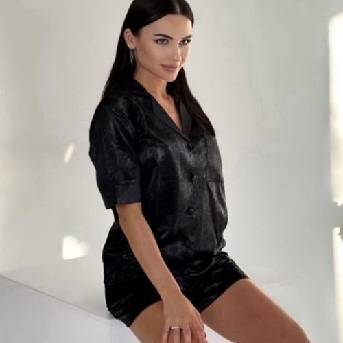 Пижама Trikotag (S-XL) T12 black (лето) Trikotag T12 black