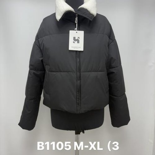 Пуховик Jacket (M-XL) B1105 black (деми) Jacket B1105 black