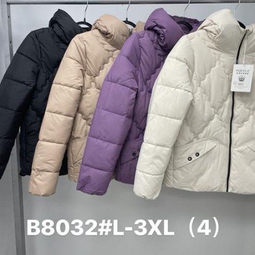 Куртка Jacket (L-3XL) B8032 milk (деми) Jacket B8032 milk