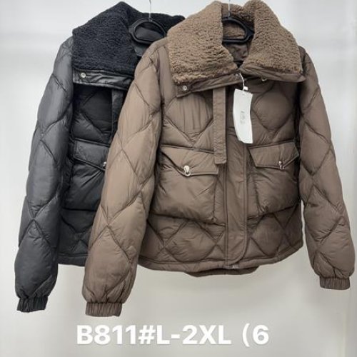 Пуховик Jacket (L-2XL) B811 brown (деми) Jacket B811 brown