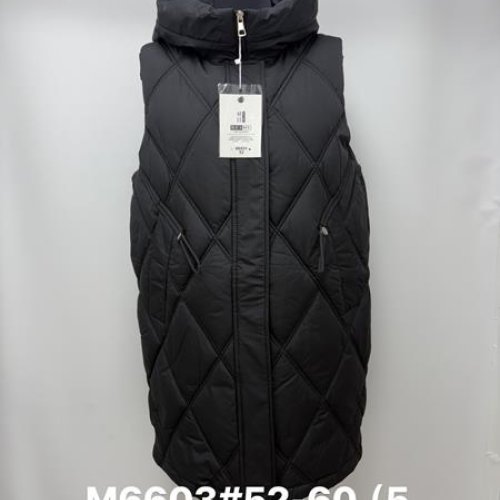 Жилетка Jacket (52-60) M6603 black (деми) Jacket M6603 black