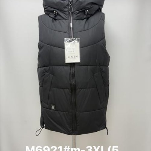 Жилетка Jacket (M-3XL) M6921 black (деми) Jacket M6921 black