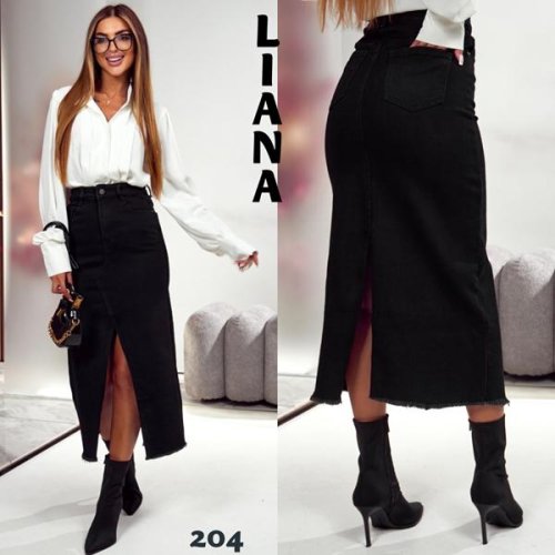 Юбка Liana Denim (25-30) 204 black (лето) Liana Denim 204 black