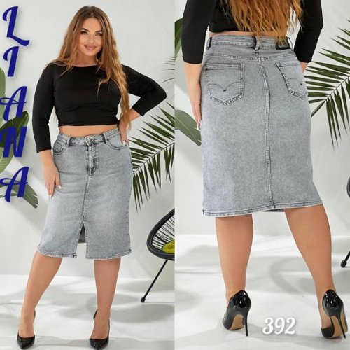 Юбка Liana Denim (30-36) 392 l.grey (лето) Liana Denim 392 l.grey