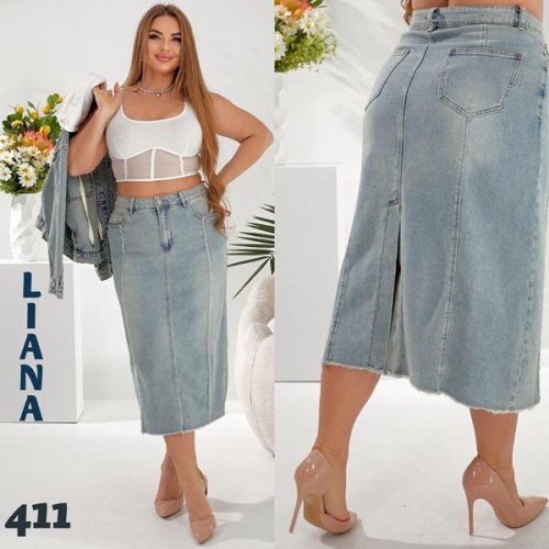 Юбка Liana Denim (30-36) 411 l.blue (лето) Liana Denim 411 l.blue