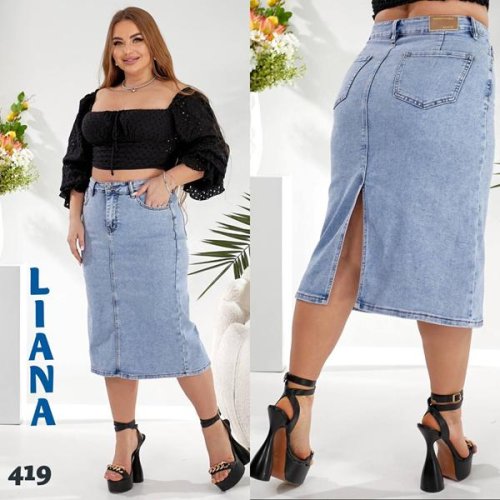 Юбка Liana Denim (31-38) 419 l.blue (лето) Liana Denim 419 l.blue
