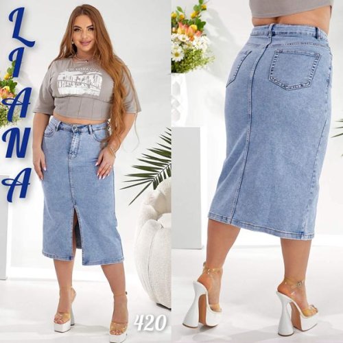 Юбка Liana Denim (31-38) 420 l.blue (лето) Liana Denim 420 l.blue