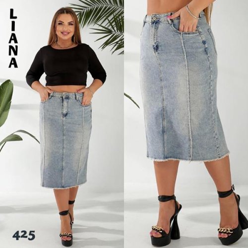Юбка Liana Denim (31-38) 425 l.blue (лето) Liana Denim 425 l.blue