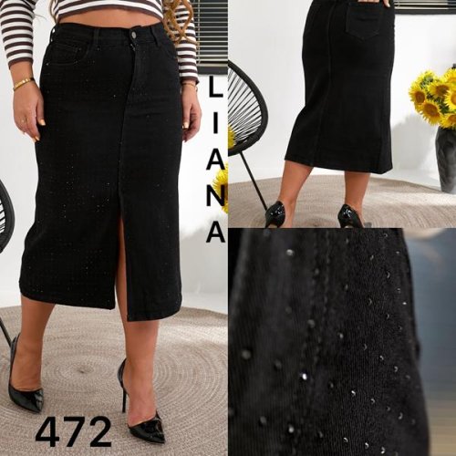 Юбка Liana Denim (31-38) 475 black (лето) Liana Denim 475 black