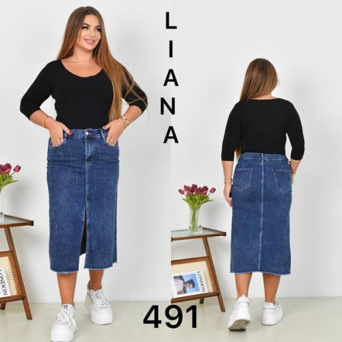 Юбка Liana Denim (32-42) 491 blue (лето) Liana Denim 491 blue