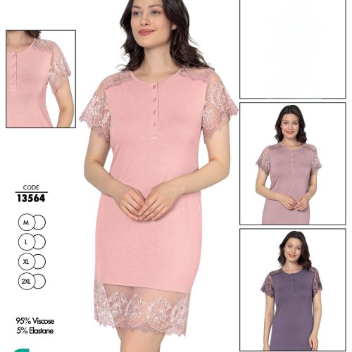 Ночнушка Trikotag (M-2XL) 135454 violet (лето) Trikotag 135454 violet