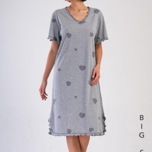 Ночнушка Trikotag (XL-4XL) T74 grey (лето) Trikotag T74 grey