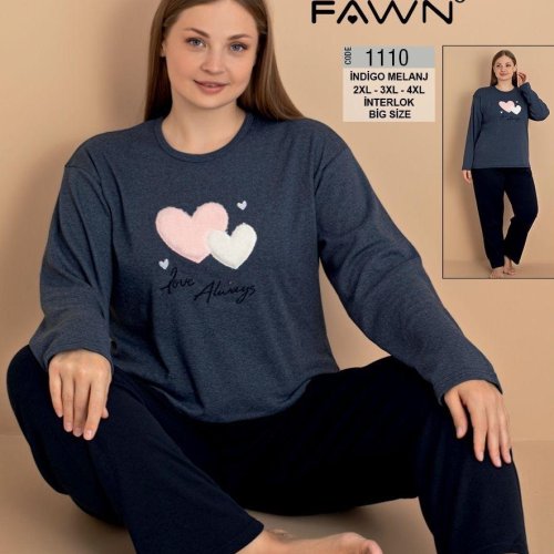 Пижама Trikotag (2XL-4XL) 1110 d.grey (деми) Trikotag 1110 d.grey