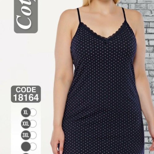 Ночнушка Trikotag (XL-3XL) 18164 navy (лето) Trikotag 18164 navy