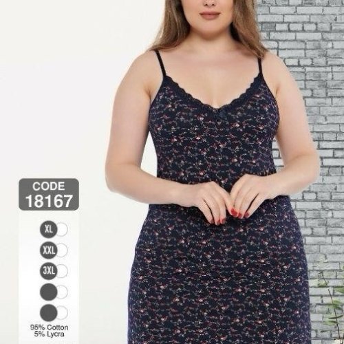 Ночнушка Trikotag (XL-3XL) 18167 navy (лето) Trikotag 18167 navy