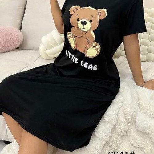 Ночнушка Anion (2XL-4XL) 6641 black (лето) Anion 6641 black