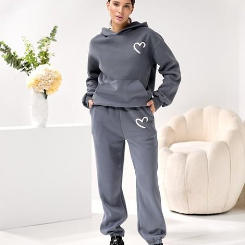 Костюм спорт Lola (M-XL) 5225 grey (зима) Lola 5225 grey