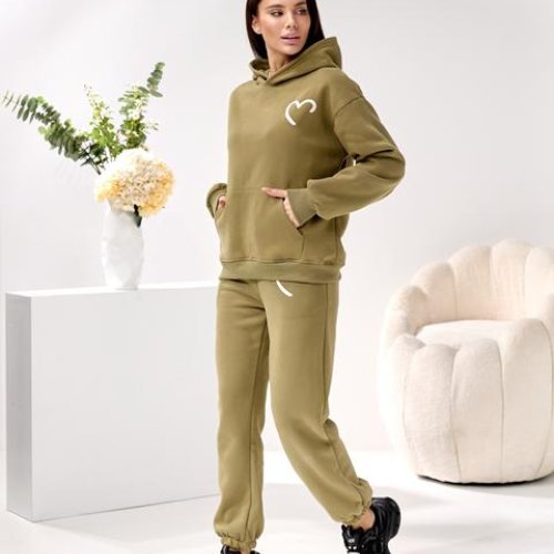 Костюм спорт Lola (M-XL) 5225 khaki (зима) Lola 5225 khaki