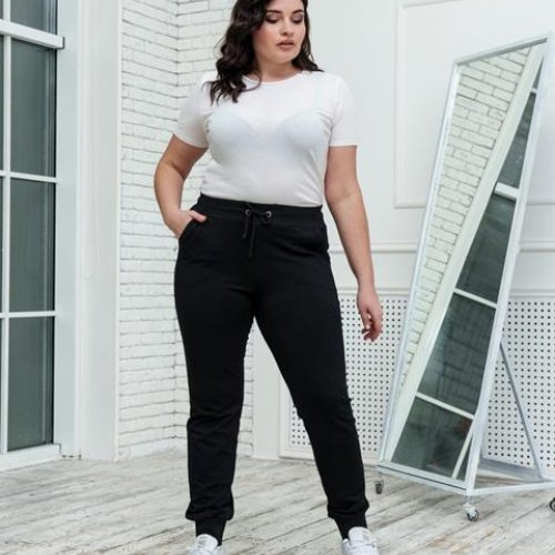 Штаны спорт AZNA (XL-4XL) БЗ08 black (зима) AZNA БЗ08 black