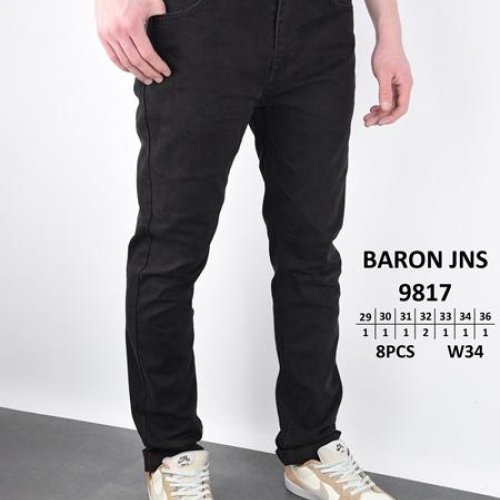 Джинсы Baron Jeans (29-36) 9817 black (деми) Baron Jeans 9817 black