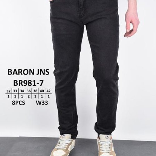 Джинсы Baron Jeans (32-42) BR981-7 black (деми) Baron Jeans BR981-7 black