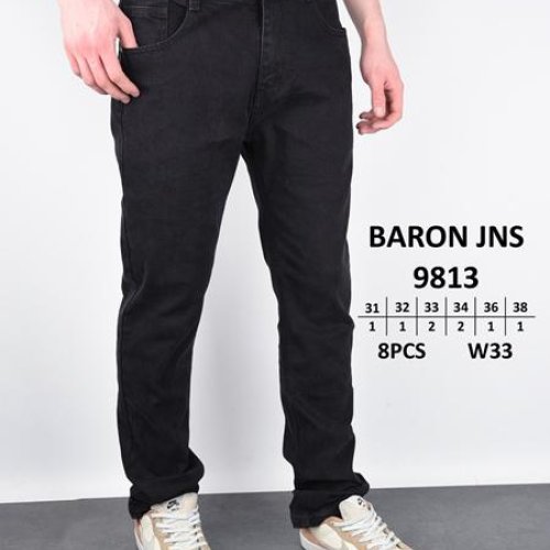 Джинсы Baron Jeans (31-38) 9813 black (деми) Baron Jeans 9813 black