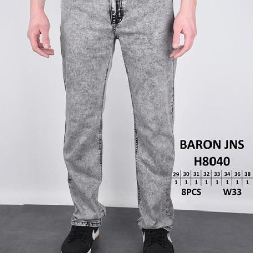 Джинсы Baron Jeans (29-38) H8040 l.grey (деми) Baron Jeans H8040 l.grey