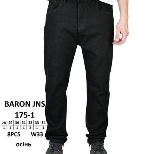 Джинсы Baron Jeans (28-34) 175-1 black (деми) Baron Jeans 175-1 black