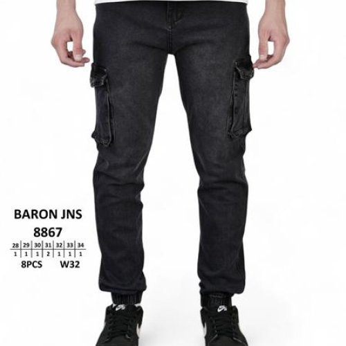 Джинсы Baron Jeans (28-34) 8867 black (деми) Baron Jeans 8867 black