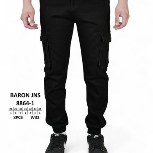 Джинсы Baron Jeans (28-34) 8864-1 black (деми) Baron Jeans 8864-1 black