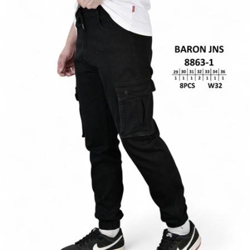 Джинсы Baron Jeans (29-36) 8863-1 black (деми) Baron Jeans 8863-1 black