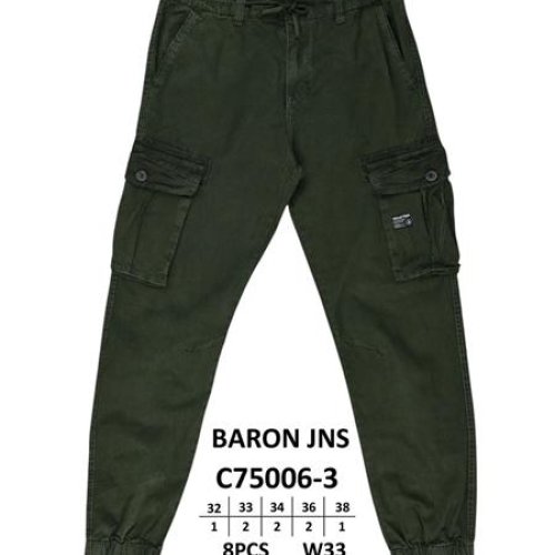 Джинсы Baron Jeans (32-38) C75006-3 khaki (деми) Baron Jeans C75006-3 khaki